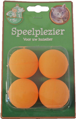 Gebr de boon - Kattenspeelgoed blisterpak a 4 stuks ping pong bal