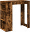vidaXL - Bartafel - met - rekken - 102x50x103,5 - cm - bewerkt - hout - gerookt - eiken