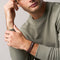 FOSSIL JF04963040 - Heren Armband - Leren armband - Groen en bruin