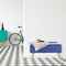 Opbergbank - 39,5 x 79,5 x 39,5 cm - Klapdeksel - Blauw