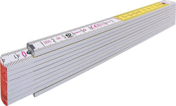 Stabila 1328 Duimstok - hout - wit/geel - 2m