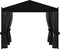vidaXL - Prieel - met - horren - 3x4 - m - staal - antraciet
