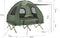 SoBuy OGS61-L-GR - Opvouwbaar Campingbedje - 3 in 1 met anti-UV dak en opblaasbare matras - Donkergroen (2 personen)