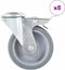 vidaXL - 8 - st - Zwenkwielen - met - boutgaten - 100 - mm