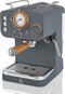 Swan Nordic Retro Espressomachine - Grijs - Espresso, Koffie & Cappuccino