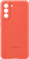 Samsung Galaxy S21 FE - Silicone Cover met Strap - Zacht en slank - Rood