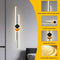 Moderne zwarte LED wandlamp 17W dimbaar met afstandsbediening, 65 cm