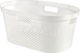 Curver Infinity Recycled Dots - Wasmand 40L - Gerecycled kunststof - Wit