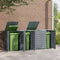 vidaXL - Containerberging - voor - 4 - containers - 276x79x117 - cm - staal - grijs