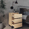 vidaXL - Nachtkastjes - 2 - st - met - metalen - poten - 40x35x69 - cm - sonoma - eiken