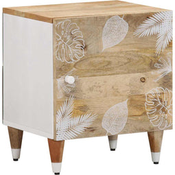 vidaXL - Nachtkastje - 40x33,5x46 - cm - massief - mangohout