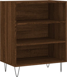 vidaXL - Dressoir - 57x35x70 - cm - bewerkt - hout - bruin - eikenkleur