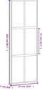 vidaXL - Schuifdeur - 76x205 - cm - gehard - glas - en - aluminium - wit