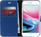 Accezz Hoesje Geschikt voor iPhone 8 Plus / 7 Plus Hoesje Met Pasjeshouder - Accezz Wallet Softcase Bookcase - Donkerblauw