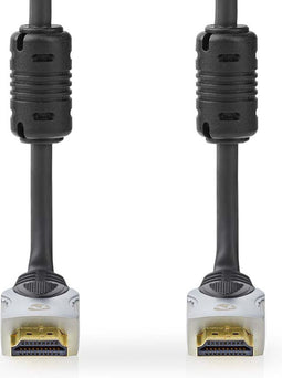HDMI Kabel - HDMI Connector - HDMI Connector - 8K@60Hz - Verguld - 1.00 m - Recht - PVC - Antraciet - Doos
