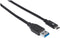 Manhattan 353373 - USB 3.1 Gen2 - 10 Gbit/s - 1 m Zwart