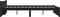 vidaXL - Bedframe - massief - hout - zwart - 120x190 - cm