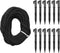 vidaXL - Kerstboom - met - grondpin - 732 - LED's - koudwit - 500 - cm