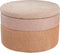 Mica Decorations Opbergpoef - H40 x Ø59 cm - Ronde poef met opbergruimte - Roze