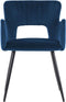 SANILAC - Eetkamerstoel set van 2 - Blauw - Fluweel