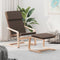 vidaXL - Voetenbank - 51x41x40 - cm - stof - donkergrijs