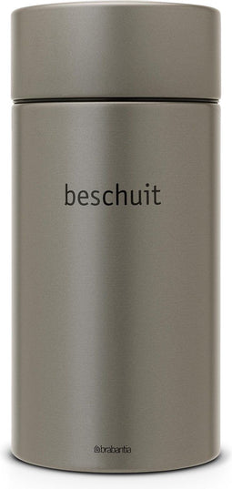 Beschuitbus met lift 1,7 liter (met opdruk beschuit), Platinum
