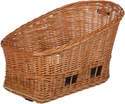 Basil Pasja MIK - Hondenfietsmand Achter - Riet - Inclusief kussentje - Bruin - 45 cm