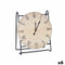 Bordsklocka Zwart Metaal Hout MDF 19 x 21 x 9 cm (6 Stuks)