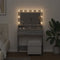 vidaXL - Kaptafel - met - LED - Verlichting - Grijs - Sonoma - 79x41x135 - cm