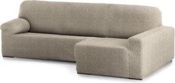Hoes voor chaise longue met korte armleuning rechts Eysa ROC Geglaceerd kastanje Lichtbruin 180 x 120 x 360 cm