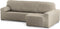 Hoes voor chaise longue met korte armleuning rechts Eysa ROC Geglaceerd kastanje Lichtbruin 180 x 120 x 360 cm