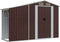 vidaXL - Tuinschuur - 277x365,5x179 - cm - gegalvaniseerd - staal - bruin