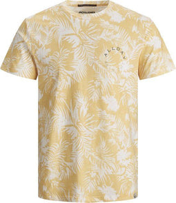 JACK&JONES JORSUNNY AOP TEE SS CREW NECK - Heren T-shirt - Gebloemde all over print - Biologisch katoen