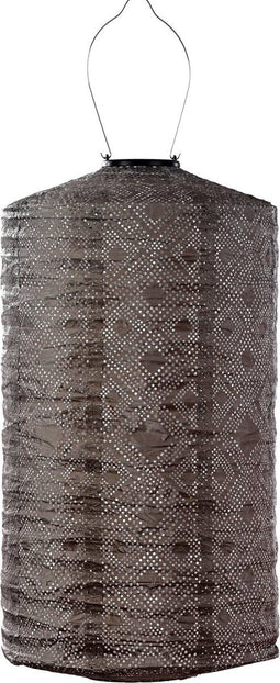 Lumiz Solar Tuinverlichting - Tuinverlichting op zonne energie - Tuinverlichting - Buitenlampjes - Tuinverlichting op zonneergie - Buitenverlichting - Decoratie - Mosaic Cylinder - 28 cm - Taupe