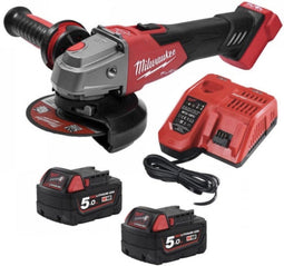 Milwaukee M18 FSAG125XB-502X - Haakse slijper set - 2x 5.0Ah accu's - 125mm - koolborstelloos (2 stuks)