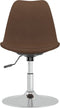 vidaXL - Eetkamerstoelen - draaibaar - 4 - st - stof - bruin