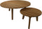 Salontafels rond tuin - ø75x37/ø45x35 - naturel - teak