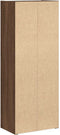 vidaXL - Boekenkast - 40x24x102 - cm - bewerkt - hout - bruin - eikenkleurig
