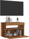 vidaXL - Tv-meubel - met - LED - 60x35x40 - cm - bewerkt - hout - oud - hout