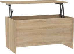 vidaXL - Salontafel - 102x55,5x52,5 - cm - bewerkt - hout - sonoma - eikenkleurig