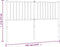 vidaXL - Hoofdbord - 135 - cm - metaal - wit