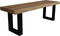 Console tafel - 140x40x48 - Naturel/zwart - Munggur/metaal