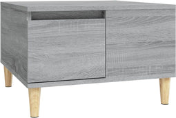 vidaXL - Salontafel - 55x55x36,5 - cm - bewerkt - hout - grijs - sonoma - eikenkleurig