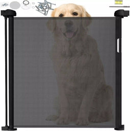 Traphekje - Veiligheidshekje - Verstelbaar - Hondenhekje - Kinderhekje - Voor dieren en kinderen - Zwart