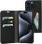 Mobiparts iPhone 15 Pro Max - Classic Wallet Case - Ruimte voor pasjes - Zwart