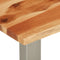 vidaXL - Salontafel - 100x60x40 - cm - massief - acaciahout - en - roestvrij - staal