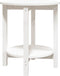 vidaXL - Salontafel - Ø - 55x60 - cm - massief - grenenhout - wit