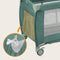 Lionelo Stefi Plus - Campingbedje 2in1 - Reisbedje en box - Hoogwaardige T25-schuimmatras - Groen