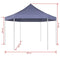 vidaXL - Partytent - pop-up - zeshoekig - inklapbaar - 3,6x3,1 - m - donkerblauw