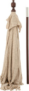 J-Line parasol Kwastjes/Schelpen - hout - beige/donkerbruin - large